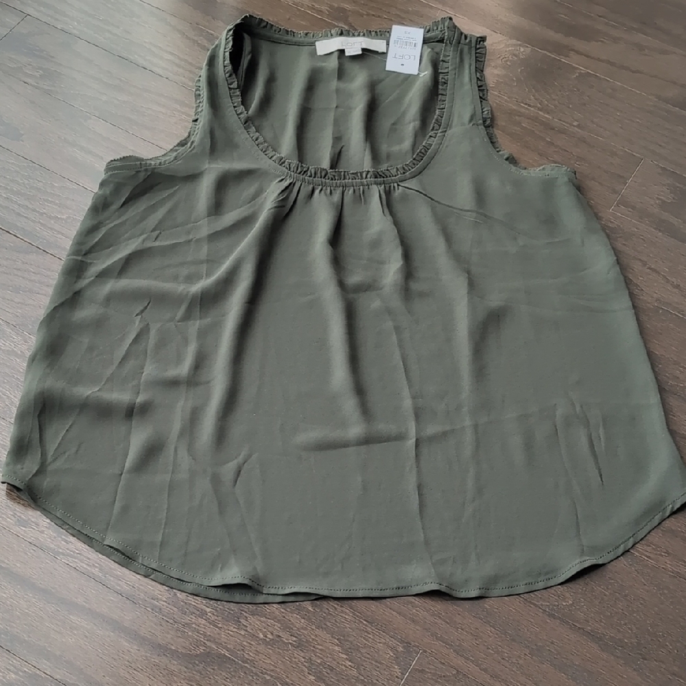 Loft Olive Sleeveless Top